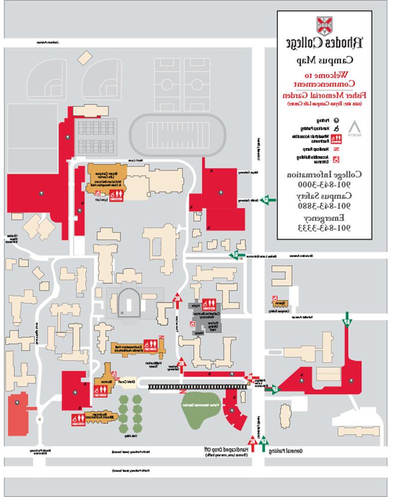 a map of the parking areas on campus